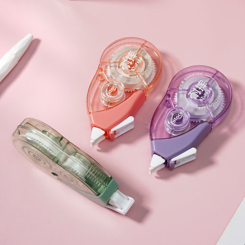 百通7634渐变修正带静音修改带顺滑涂改带学生改错改正带耐摔40米 - 图2