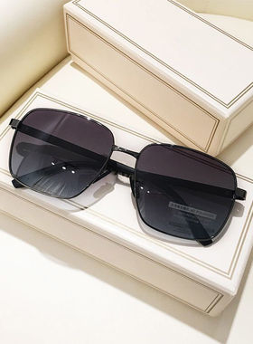 防紫外线强光墨镜男士开车眼镜爸爸大脸方脸潮流夏旅游偏光太阳镜