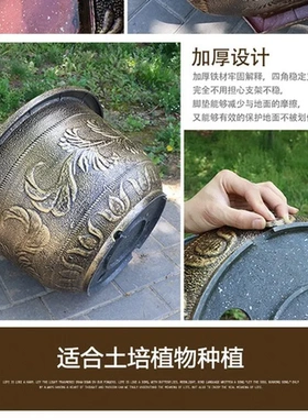 种树脂花盆加厚仿古铜别墅铁树超大荷花古典特大庭院盆景
