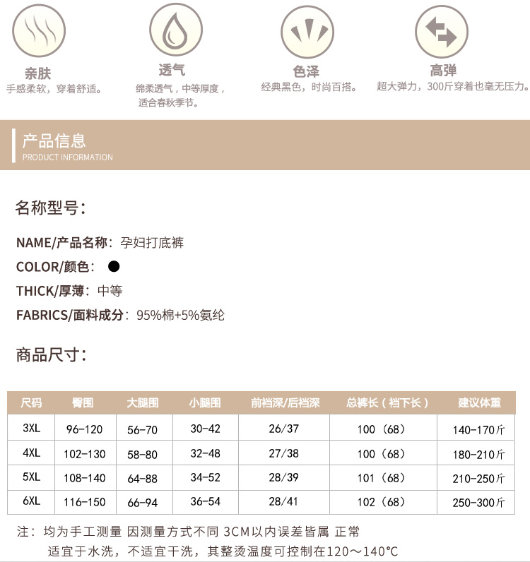 大码低腰孕妇打底裤春款200斤纯棉加肥孕妇裤外穿特大码300斤胖mm