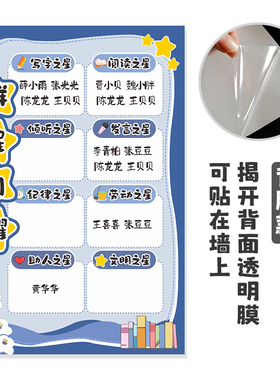 班级之星墙贴小学幼儿园班级文化墙装饰光荣榜荣誉榜教室海报贴纸