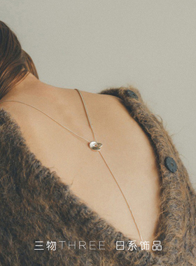 日本日系 CLANE风 哑光做旧银色双层叠带项链~2WAY戴法