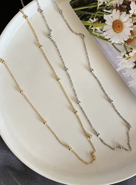 韩版气质网红简约金属球球链条口罩链时尚百搭防丢眼镜链项链