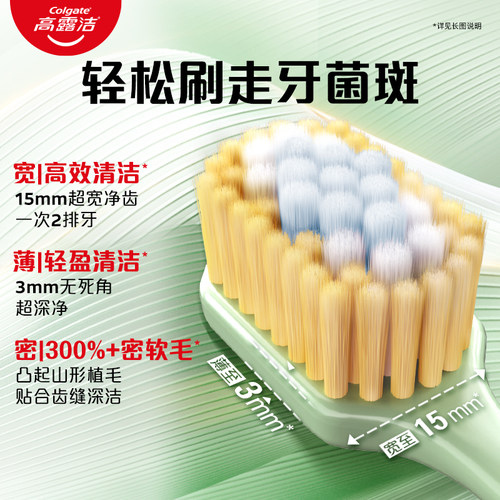高露洁大宽头软毛牙刷成人男士护龈宽柔薄家用清洁官方旗舰店正品 - 图0