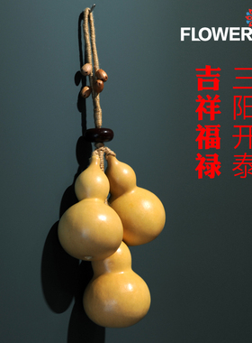 天然葫芦串挂件葫芦门对门挂饰摆件家居客厅玄关卧室走廊壁饰墙挂