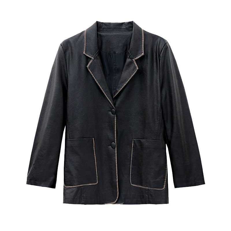 杭州正品港风皮衣女外套2025新款洋气设计感复古宽松西装皮衣外套,淘宝优惠券,粉丝福利购,淘宝优惠卷