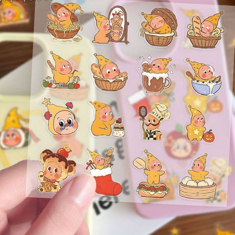 114张透明款我们都是星星人贴纸卡通可爱治愈贴画防水装饰水杯diy,淘宝优惠券,粉丝福利购,淘宝优惠卷