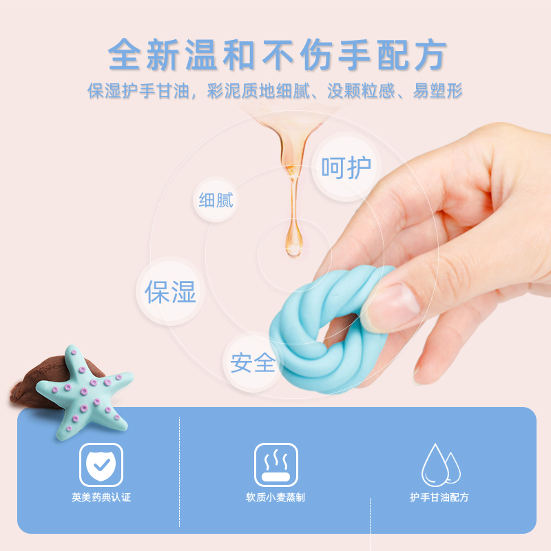 培培乐橡皮泥彩泥模具工具套装手工安全小麦面粉不干彩泥儿童玩具-图2