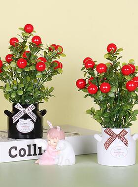 发财吉祥果仿真花摆件节日喜庆花