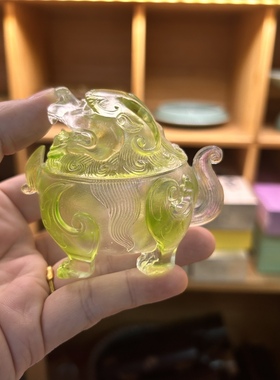 原创设计古法手工琉璃香薰炉香篆复古创意摆件禅意家居摆件香薰炉