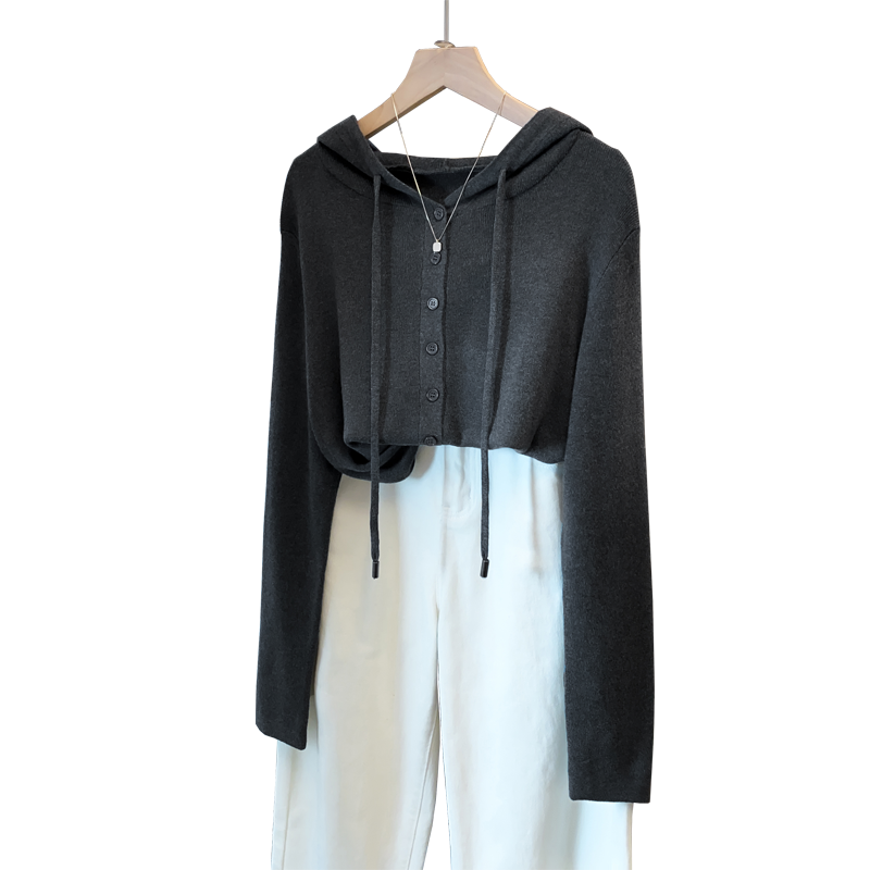 连帽毛衣女套头2025秋冬新款宽松慵懒风外穿针织衫内搭打底上衣潮 - 图3