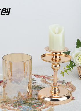创意蜡烛座烛光晚餐欧式金属烛台