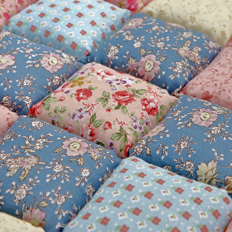 Korean style pure cotton thickened bay window mat spliced cotton four seasons