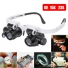 High-definition 23x head-mounted glasses type with LED light adjustable magnifying glass and watch repair special pigeon eye microscope
