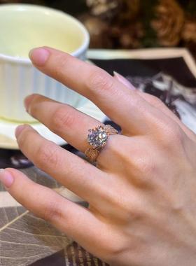 蕾迪 3克拉【花藤】莫桑钻意大利工艺花型时尚百搭戒指