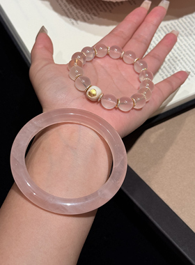 蕾迪「马粉雪山玫瑰」天然粉水晶