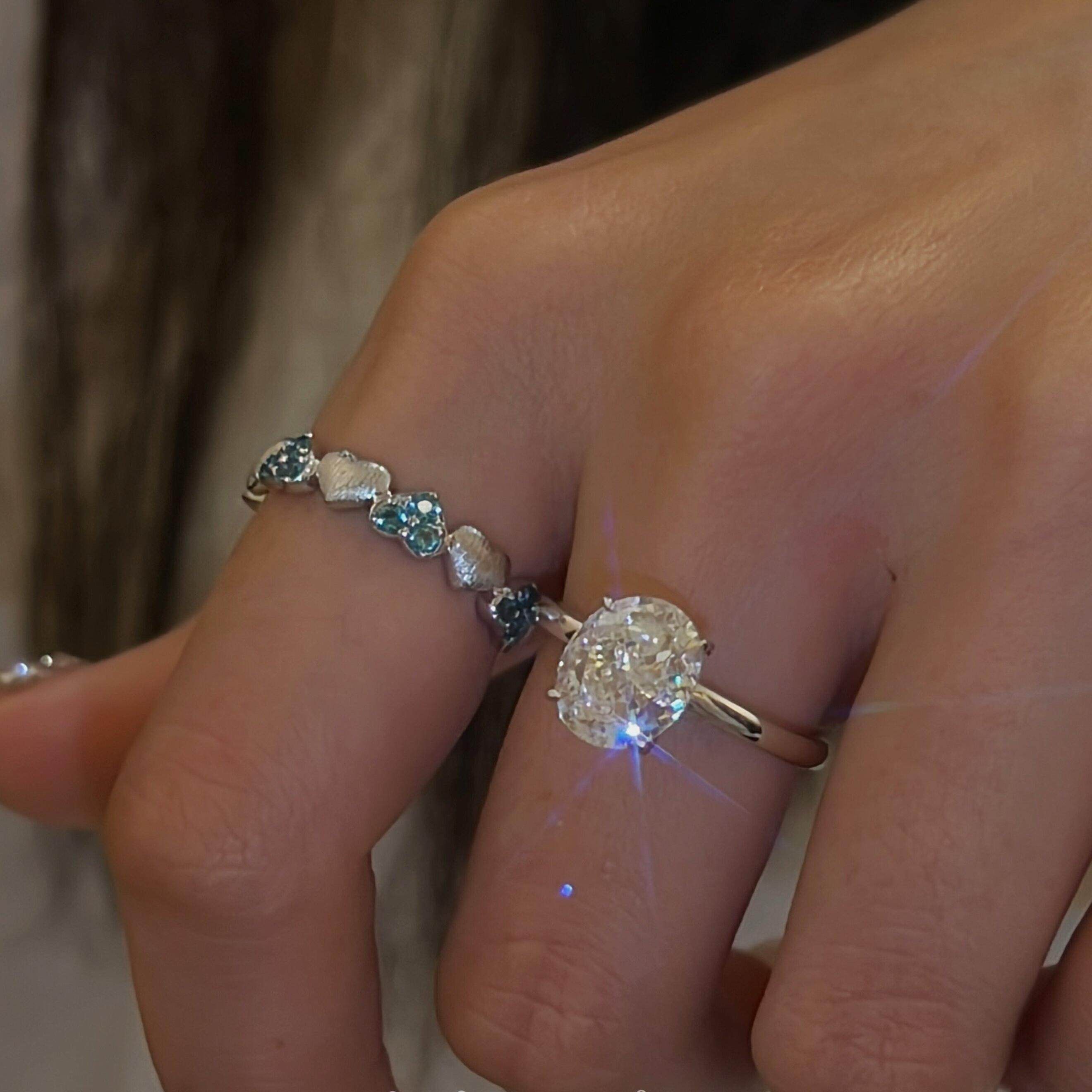 蕾迪［G色冰花鸽子蛋］s925银镀金4克拉光面极简小众轻奢高级戒指,淘宝优惠券,粉丝福利购,淘宝优惠卷