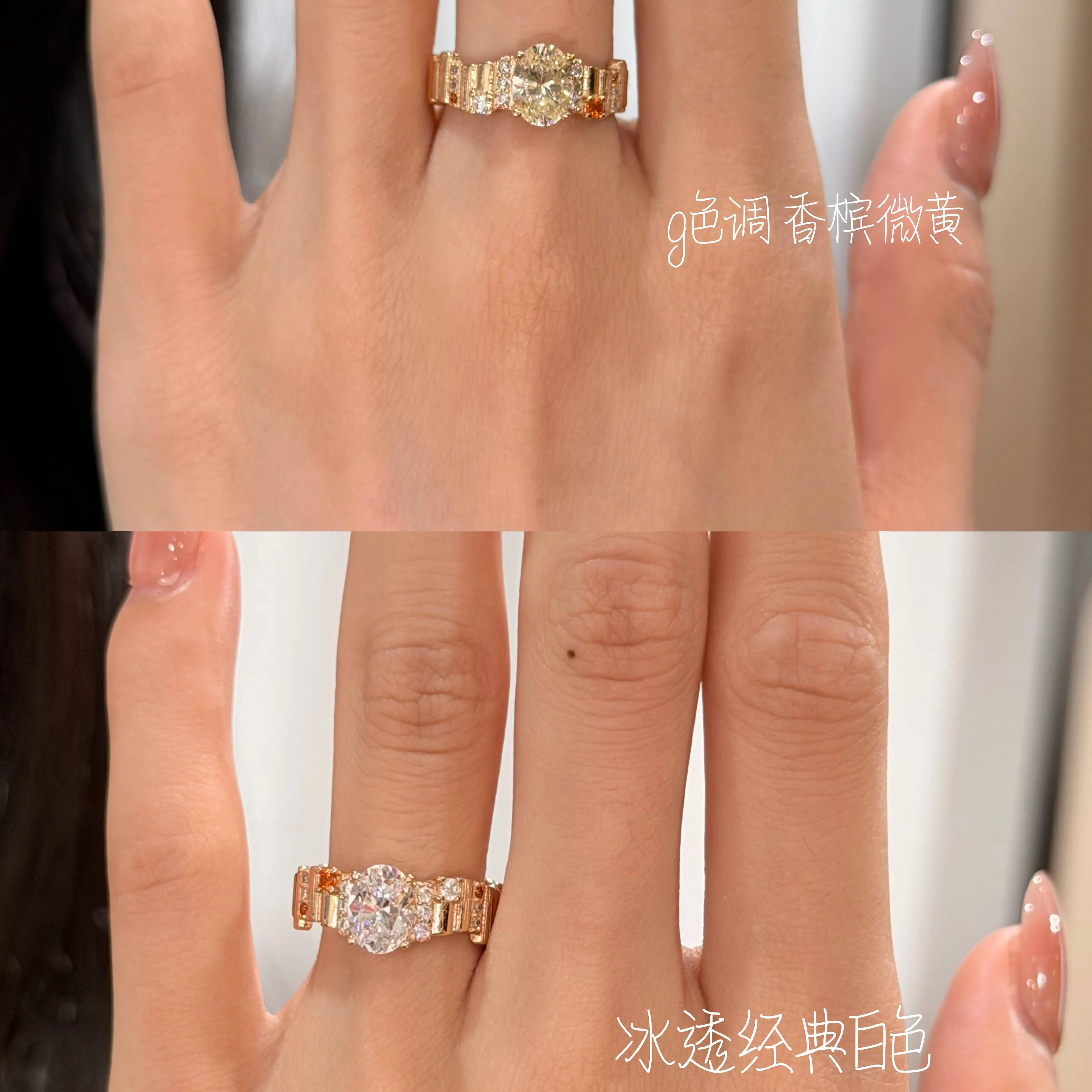 Leidy rainbow note scale design oval dove egg | s925 silver plated real gold fashion women's ring