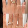 Leidy rainbow note scale design oval dove egg | s925 silver plated real gold fashion women's ring