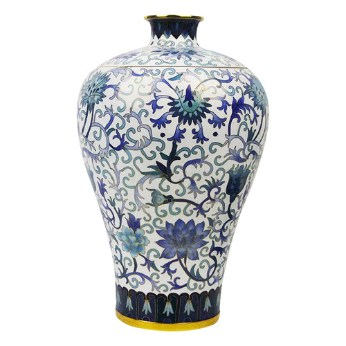 景泰蓝花瓶摆件北京掐丝珐琅工艺品乔迁新居中式家居摆件办公礼品 - 图3