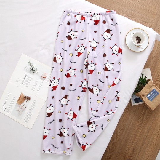 Increase coral velvet loose fairy warm pants in autumn and winter