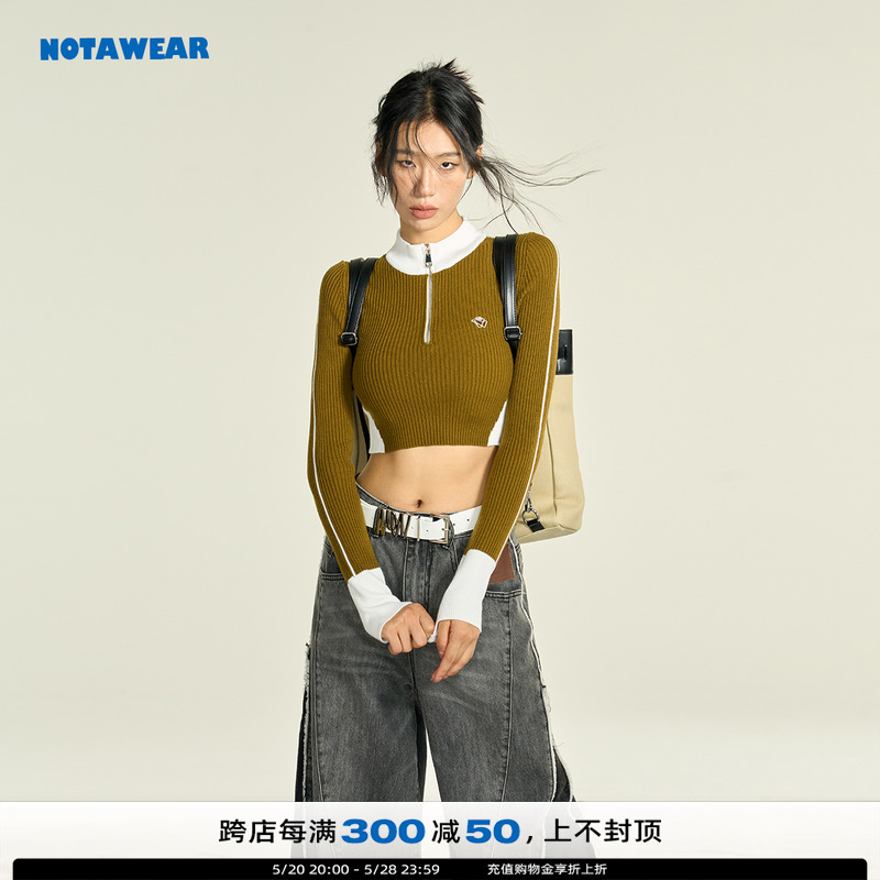 NOTAWEAR 北极角 拽御双修 真的穿不腻 定染常春藤色羊毛针织上衣 - 图0