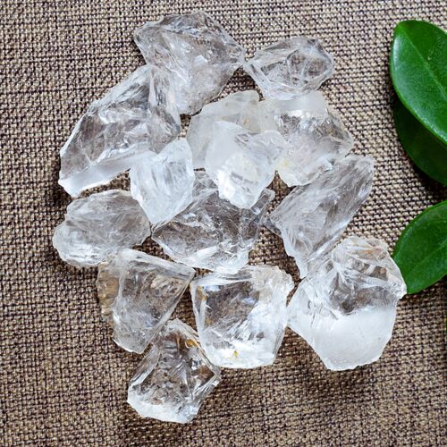 天然白水晶原石碎石小颗粒梵天透体阿赛斯特莱水晶原石AZEZTULITE - 图2