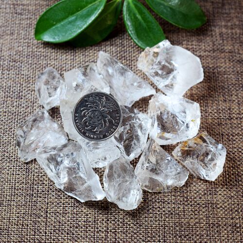 天然白水晶原石碎石小颗粒梵天透体阿赛斯特莱水晶原石AZEZTULITE - 图0