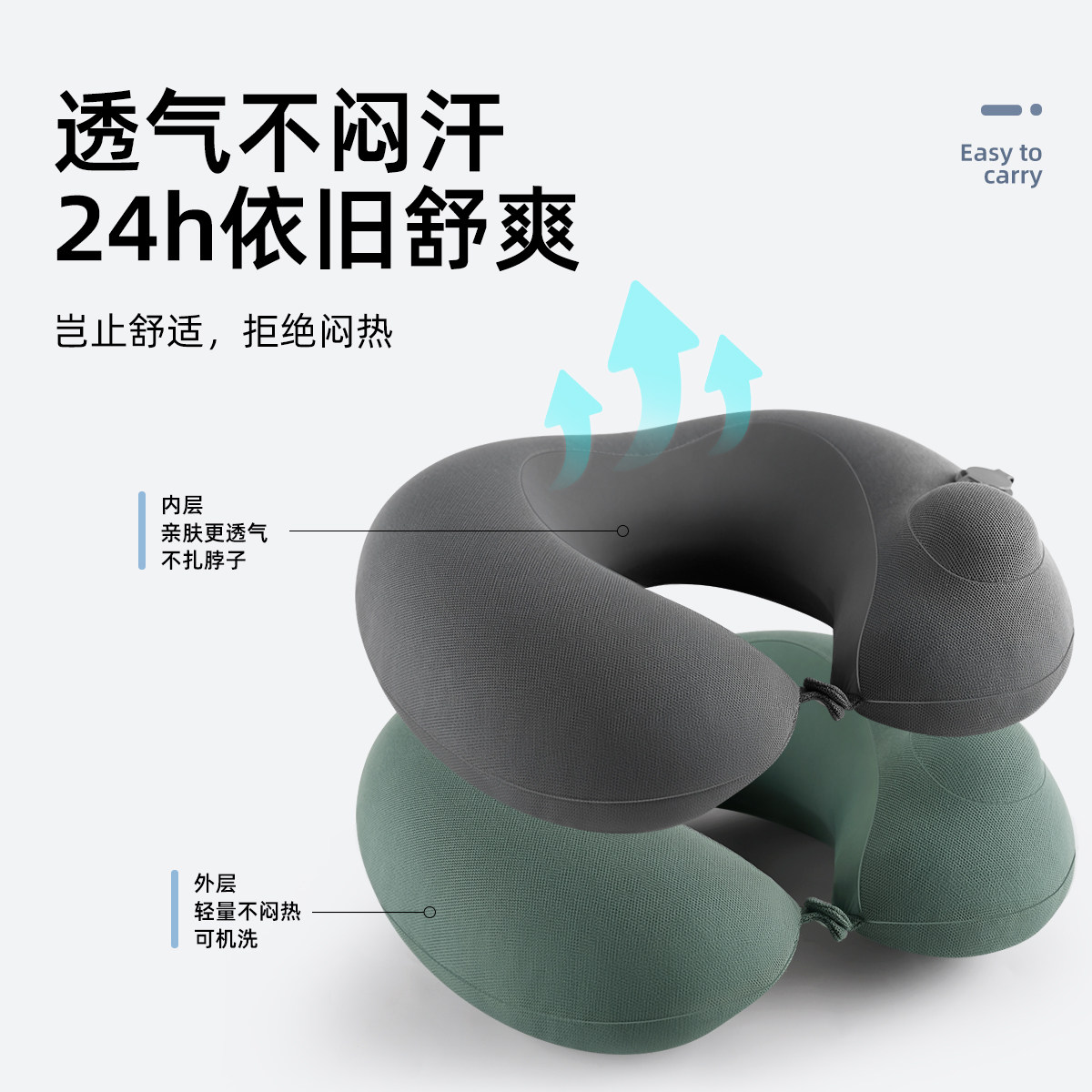 充气u型枕飞机睡觉神器高铁二等座便携枕头成人护颈枕旅行枕u形枕,淘宝优惠券,粉丝福利购,淘宝优惠卷