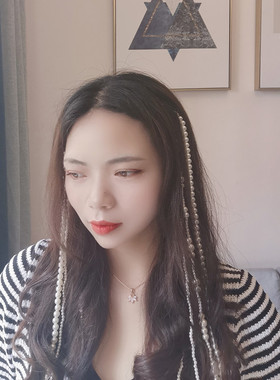 ins杨超越同款珍珠编发链