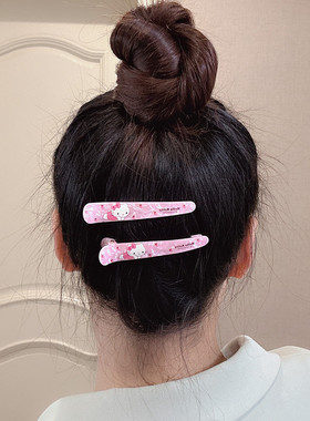 凯蒂猫鸭嘴夹樱花少女刘海一字夹