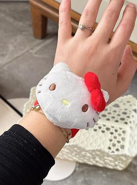 红色啪啪圈凯蒂猫儿童毛绒手镯