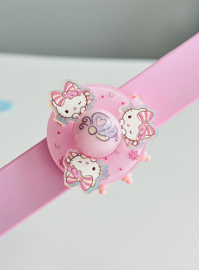 凯蒂猫可爱女发光旋转陀螺手镯