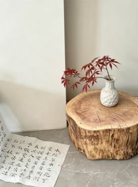 香樟木树桩原木床头柜茶几底座