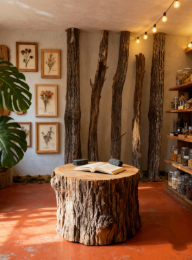 带皮枯木大树干原木立柱装饰造景木头摆件咖啡厅民宿造景创意装饰