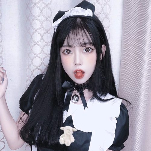 长直发空气刘海伪娘cos假发男女装大佬用品cd变装洛丽塔整顶头套 - 图2