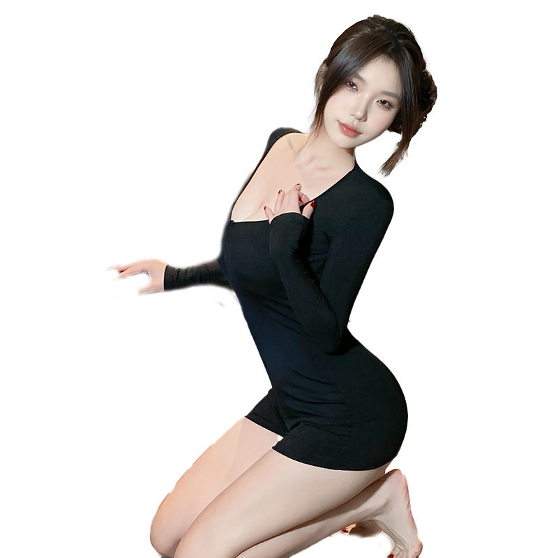 性感拉链紧身伪娘cd变装连体衣长袖显瘦性感女装大佬男娘打底内衣,淘宝优惠券,粉丝福利购,淘宝优惠卷