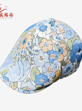 花朵印花男女春夏百搭鸭舌帽