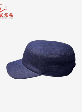 盛锡福复古亚麻平顶帽春夏百搭