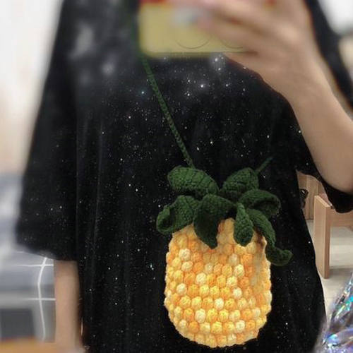 草莓蛋糕包包手工编织diy材料包钩针冰条线自制网红同款宝宝礼物 - 图1