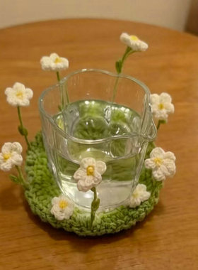 成品手工钩织花朵杯垫隔热垫礼物