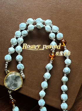 天然石玫瑰经念珠小众设计感爆款配饰