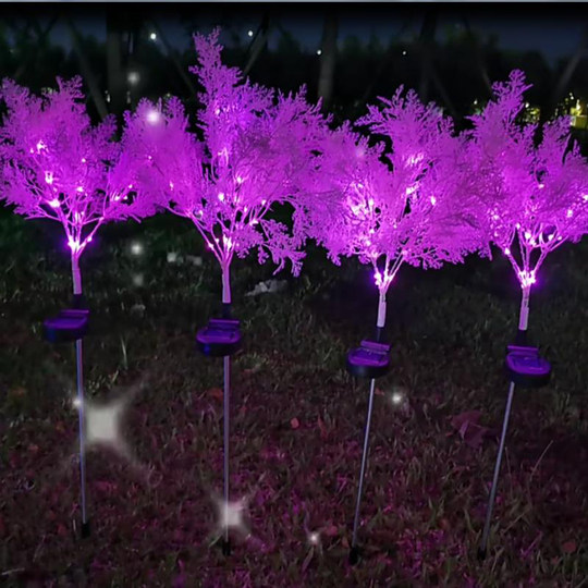 太阳能雾凇灯花园庭院装饰彩灯氛围灯草坪别墅景观园林仿真花地插