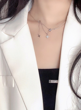 气质八芒星项链女轻奢小众设计感