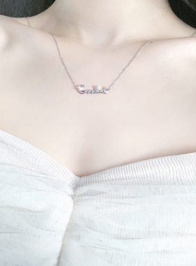 幸运字母精致项链女高级设计感