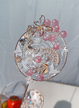 水扇团扇结婚新娘喜扇秀禾婚扇