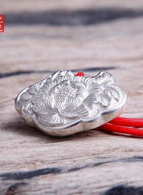 守忆生肖图案百家锁儿童银锁宝宝满月周岁礼物定制纯银婴儿空心锁