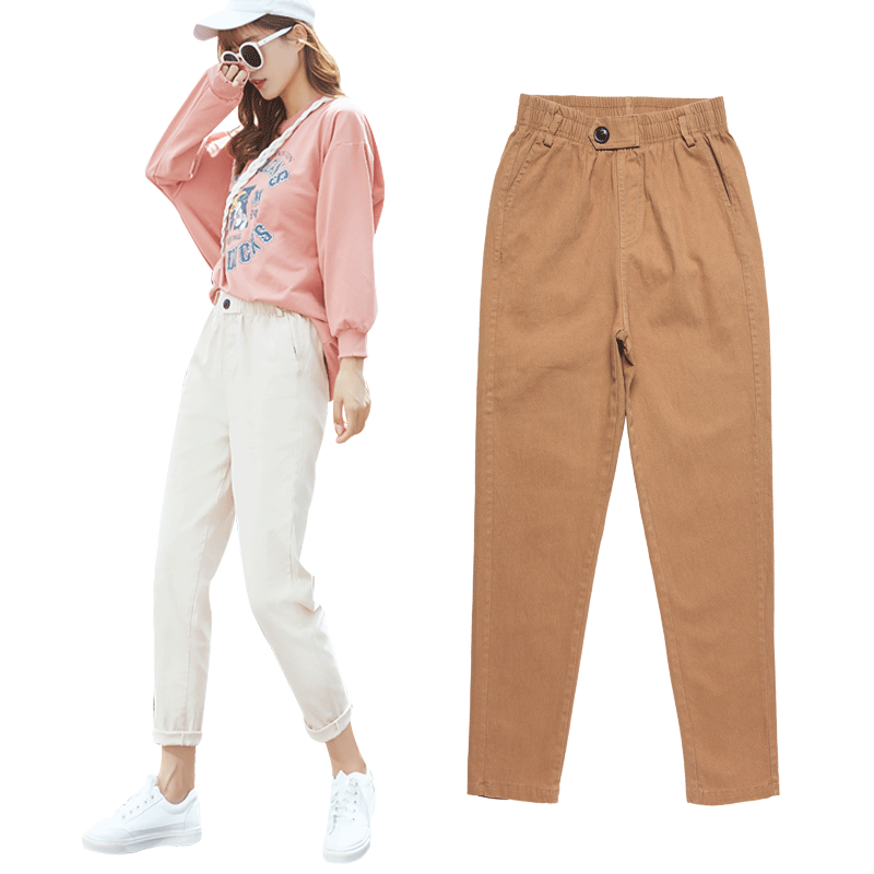 2020新款秋冬宽松显瘦高腰休闲裤 朵米芙休闲裤