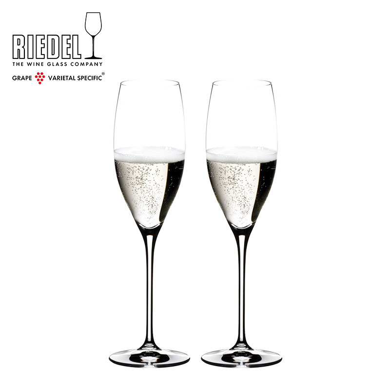 奧地利RIEDEL VINUM香檳杯起泡酒杯無鉛水晶高腳杯禮盒德國進口