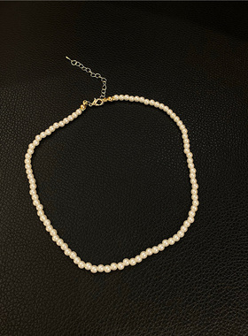 珍珠项链女锁骨链颈链